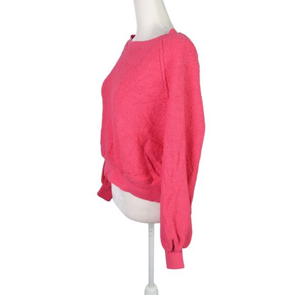 Free People dark pink bobble textured pullover sweater XS - Picture 3 of 6
